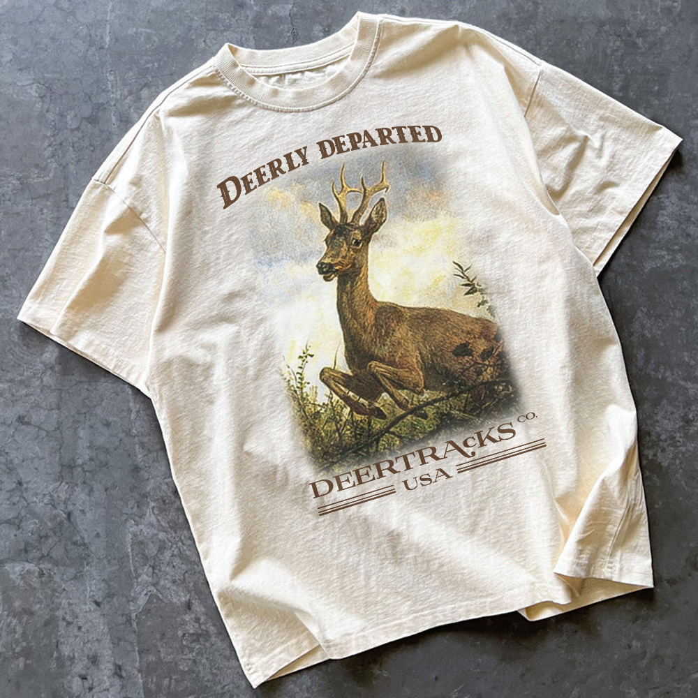 "Deerly" T-shirt - Cream